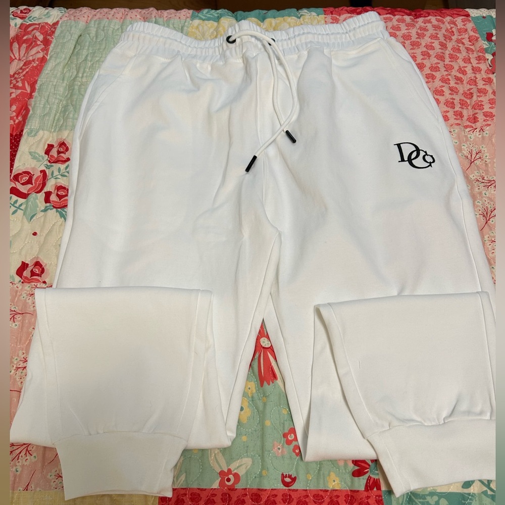 Draco Tech Track draw string pants White size XLarge